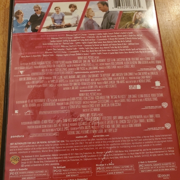 4 Film Favorites: Nicholas Sparks (DVD) Nights in Rodanthe - The Notebook - Picture 3 of 3